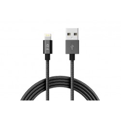 LIGHTNING CABLE 1M METAL BLACK